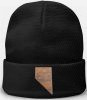 State of Nevada reserved 4 rving lasered engraved leather patch on black knitted beanie